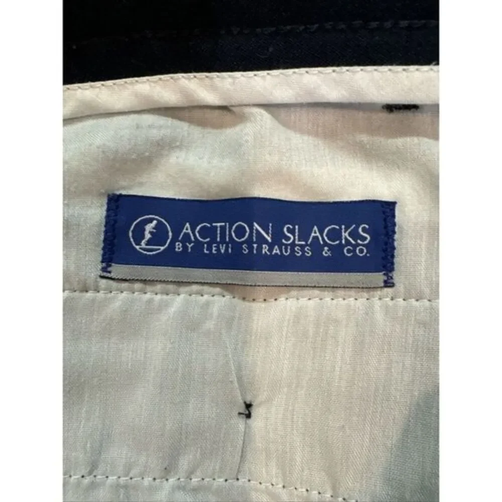 Levi's Mens Action Slacks Trouser Pants Size 38x29 Navy‎ Blue